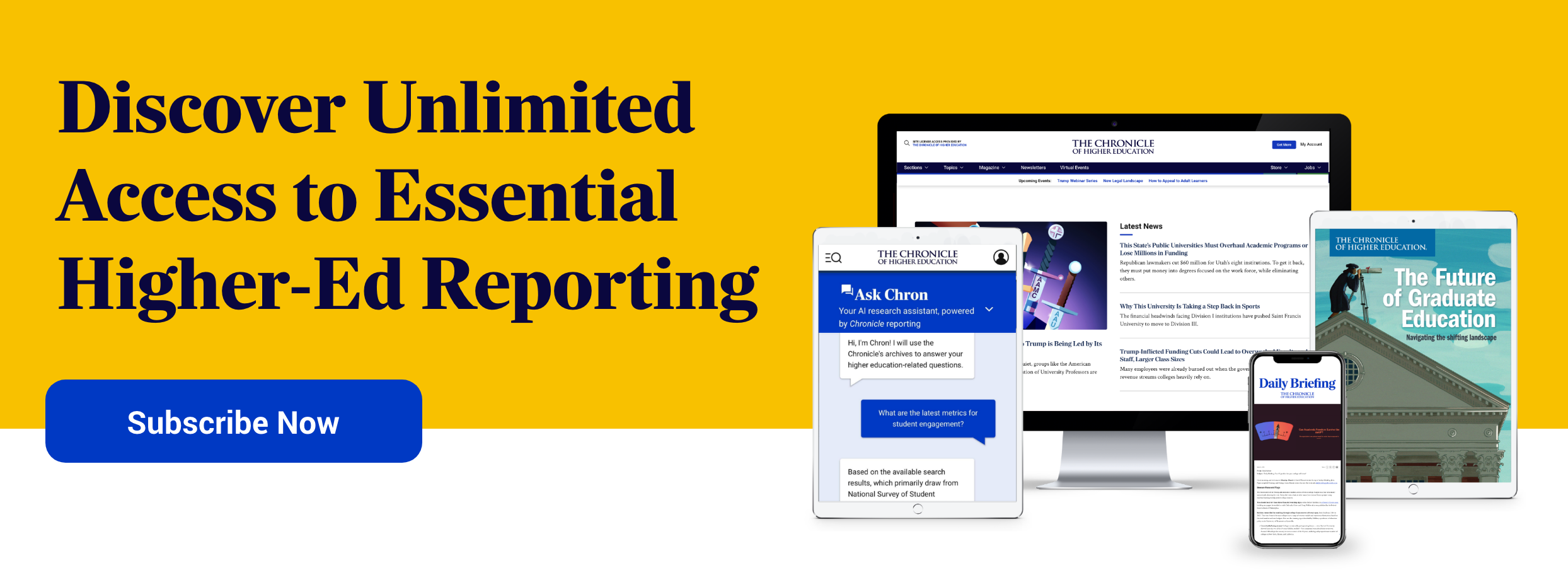 Discover Unlimited Access to Essential Higher-Ed Reporting