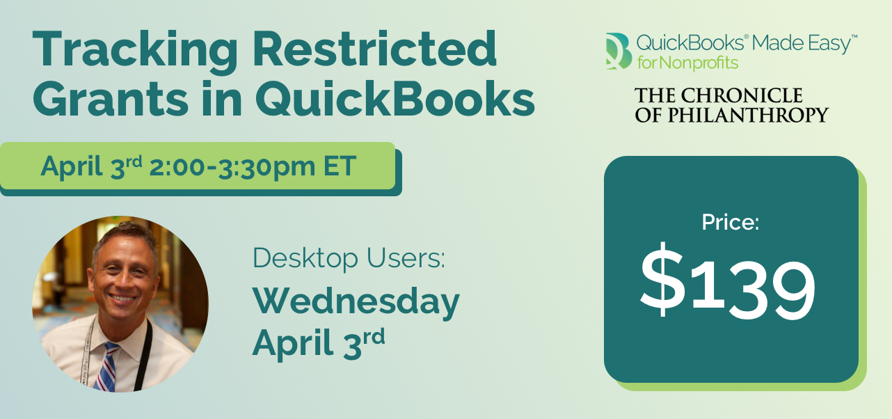 Tracking Restricted Grants in QuickBooks