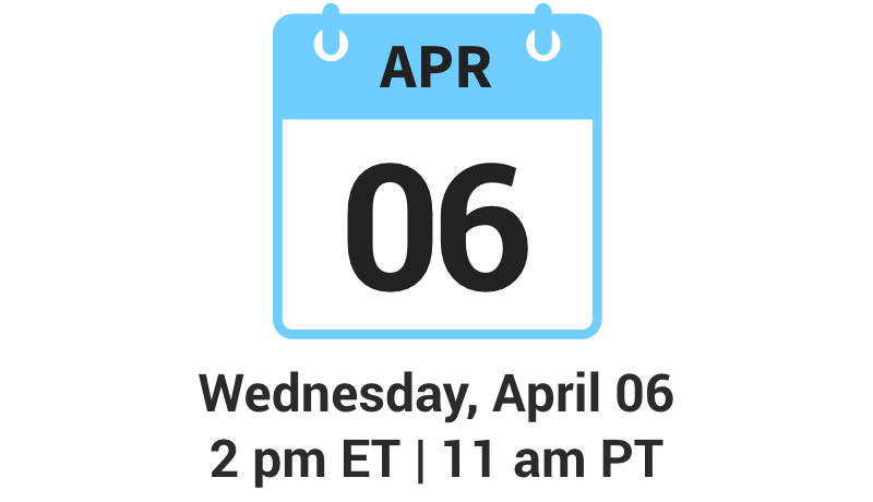 Wednesday, April 6 at 2pm Et