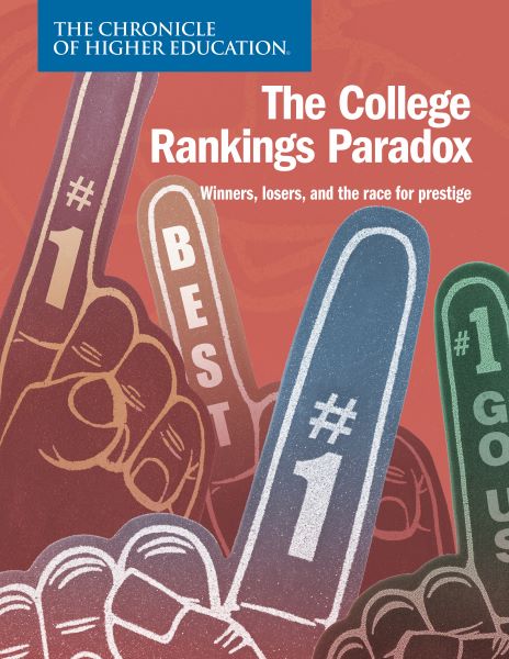 The College Rankings Paradox - Cover image with #1 foam fingers on the cover