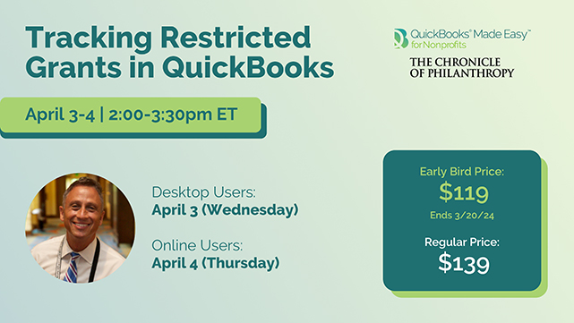 Tracking Restricted Grants in QuickBooks